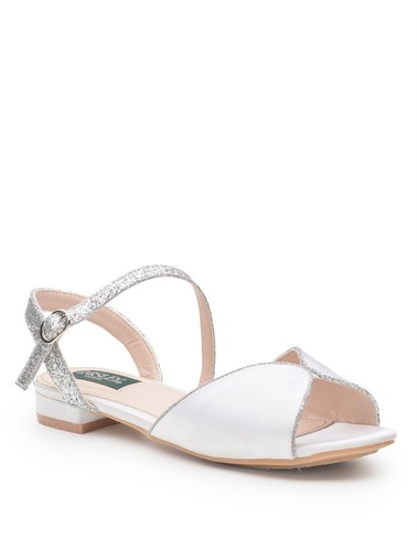 Girls white party shoes - white,