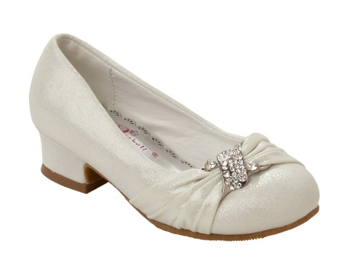 Girls ivory glitter - ivory, diamante