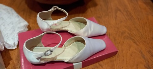 Satin holy communion shoes - satin,